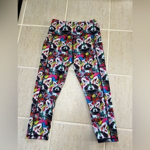 CVG trash panda multi color leggings small cropped